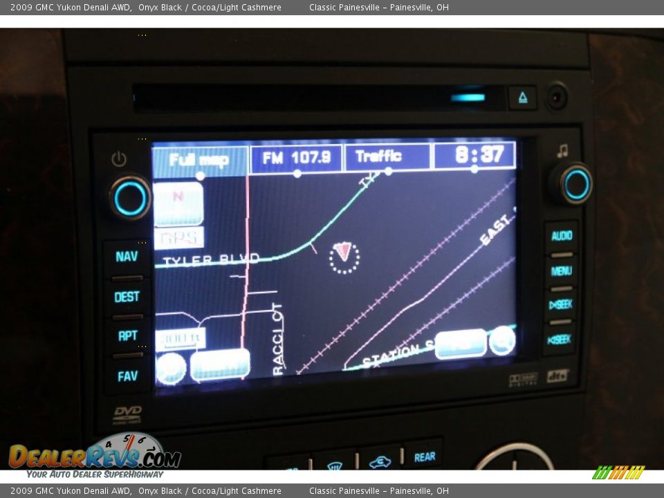 2009 GMC Yukon Denali AWD Onyx Black / Cocoa/Light Cashmere Photo #10