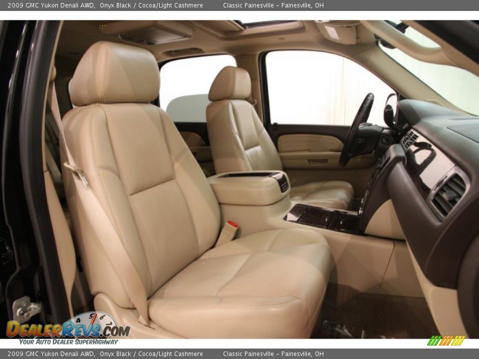 2009 GMC Yukon Denali AWD Onyx Black / Cocoa/Light Cashmere Photo #13