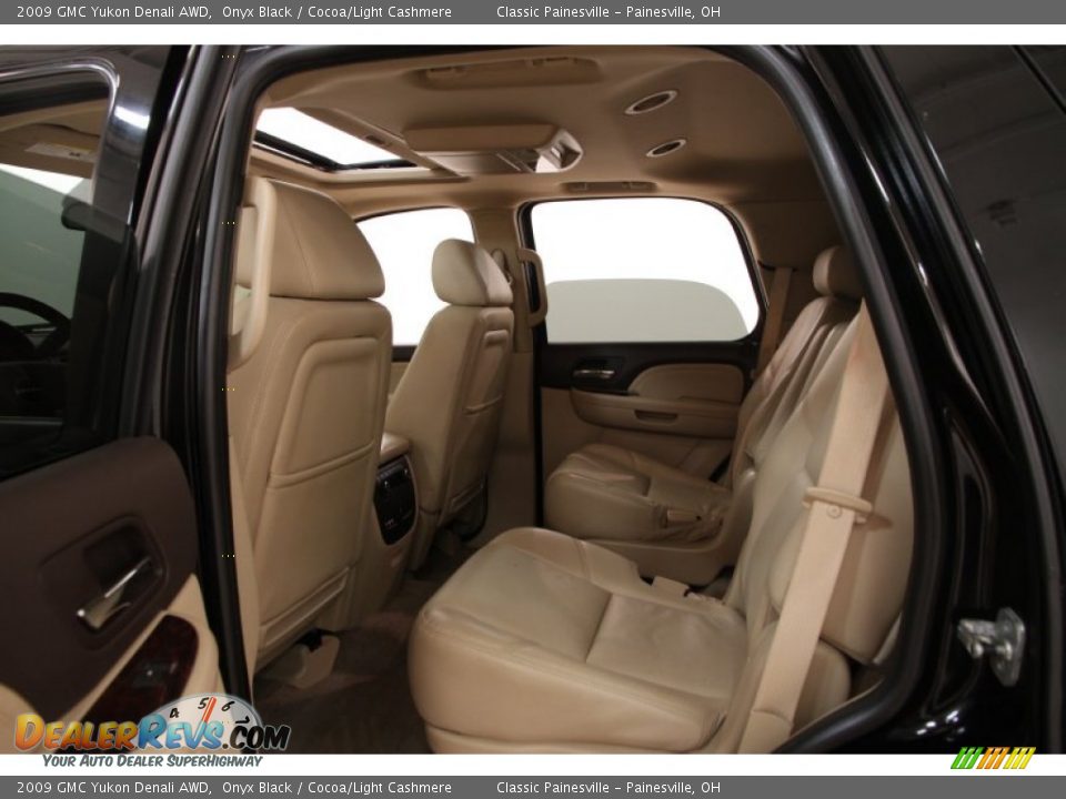 2009 GMC Yukon Denali AWD Onyx Black / Cocoa/Light Cashmere Photo #14