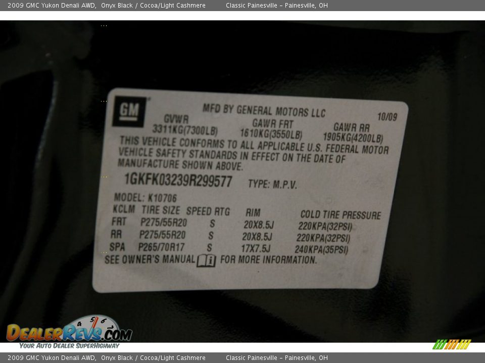 2009 GMC Yukon Denali AWD Onyx Black / Cocoa/Light Cashmere Photo #20