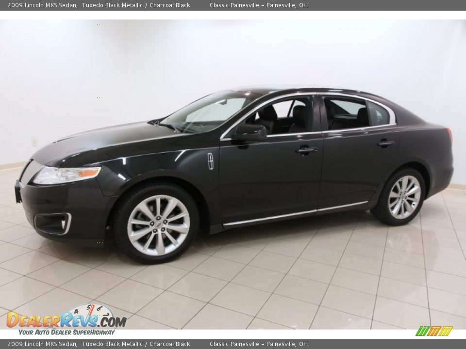 2009 Lincoln MKS Sedan Tuxedo Black Metallic / Charcoal Black Photo #3