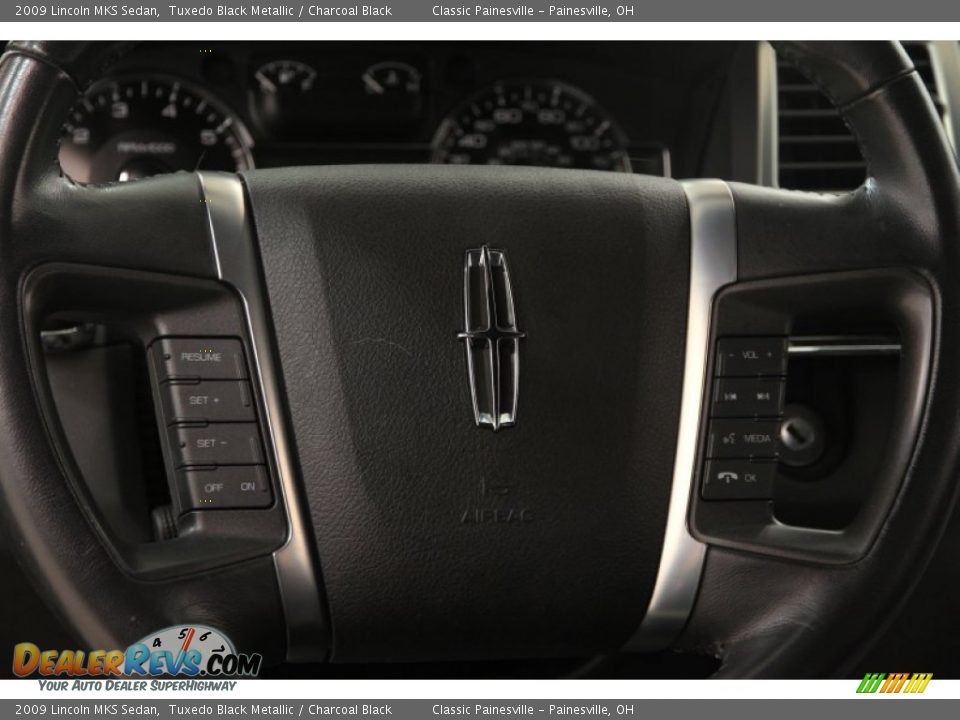 2009 Lincoln MKS Sedan Tuxedo Black Metallic / Charcoal Black Photo #6