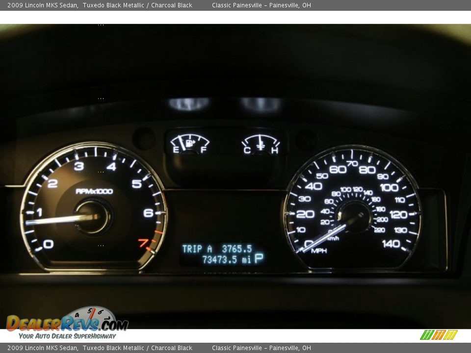 2009 Lincoln MKS Sedan Tuxedo Black Metallic / Charcoal Black Photo #7
