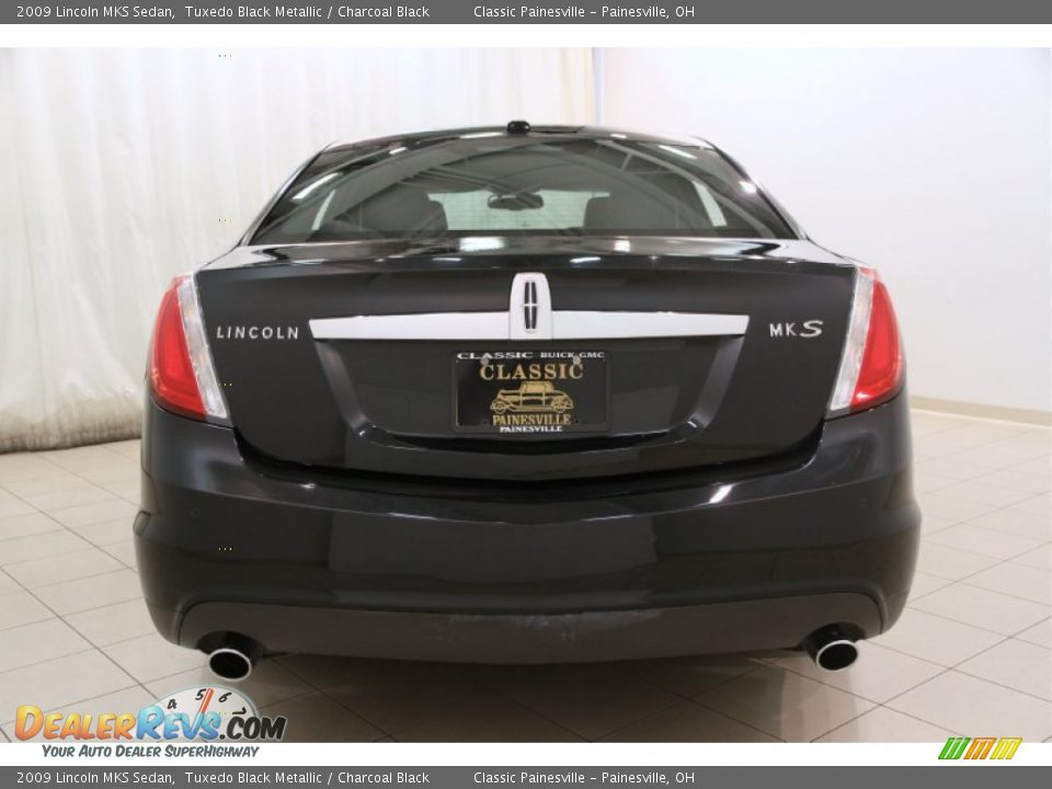 2009 Lincoln MKS Sedan Tuxedo Black Metallic / Charcoal Black Photo #16