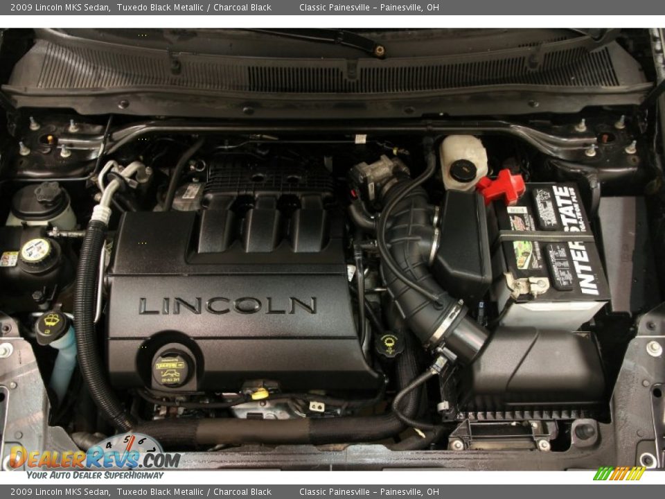 2009 Lincoln MKS Sedan Tuxedo Black Metallic / Charcoal Black Photo #17