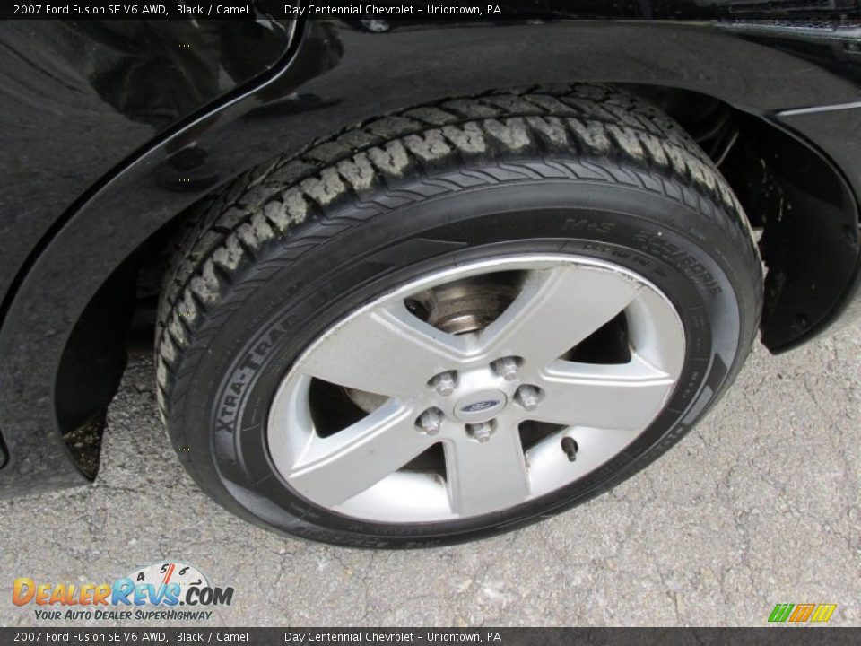2007 Ford Fusion SE V6 AWD Black / Camel Photo #3