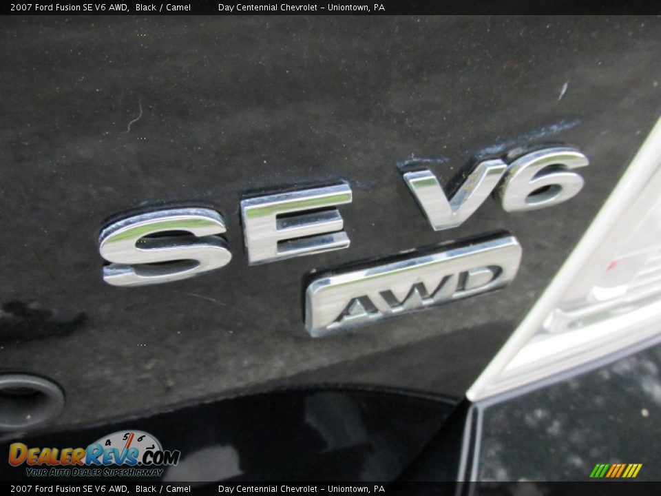 2007 Ford Fusion SE V6 AWD Black / Camel Photo #6