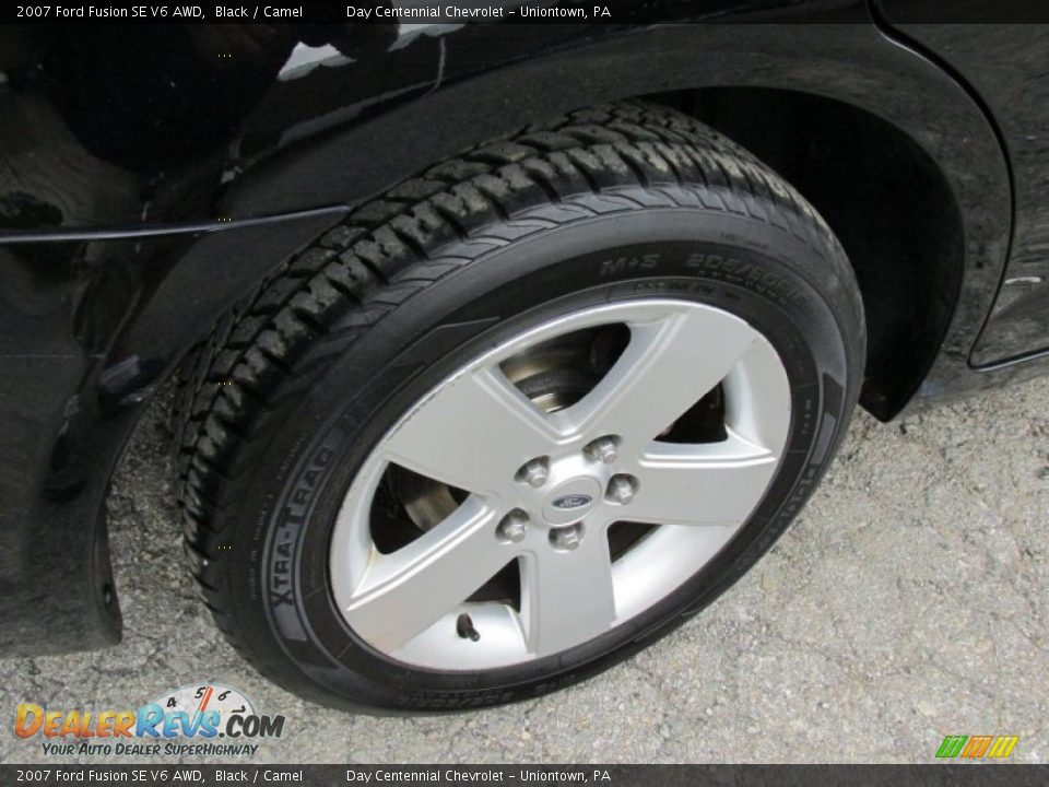 2007 Ford Fusion SE V6 AWD Black / Camel Photo #8