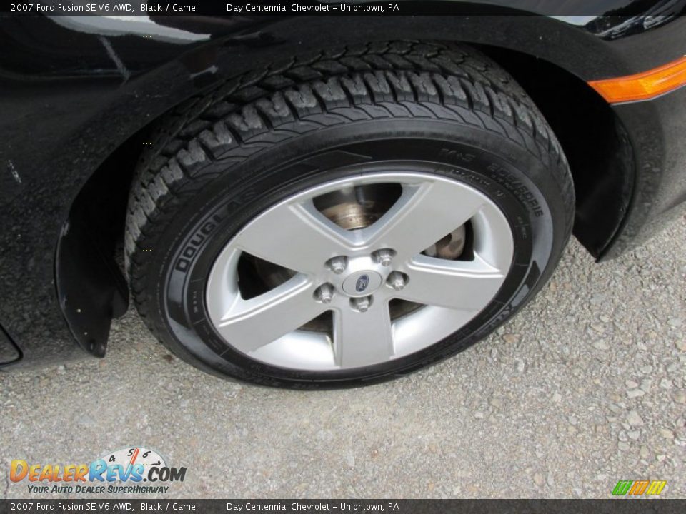 2007 Ford Fusion SE V6 AWD Black / Camel Photo #10