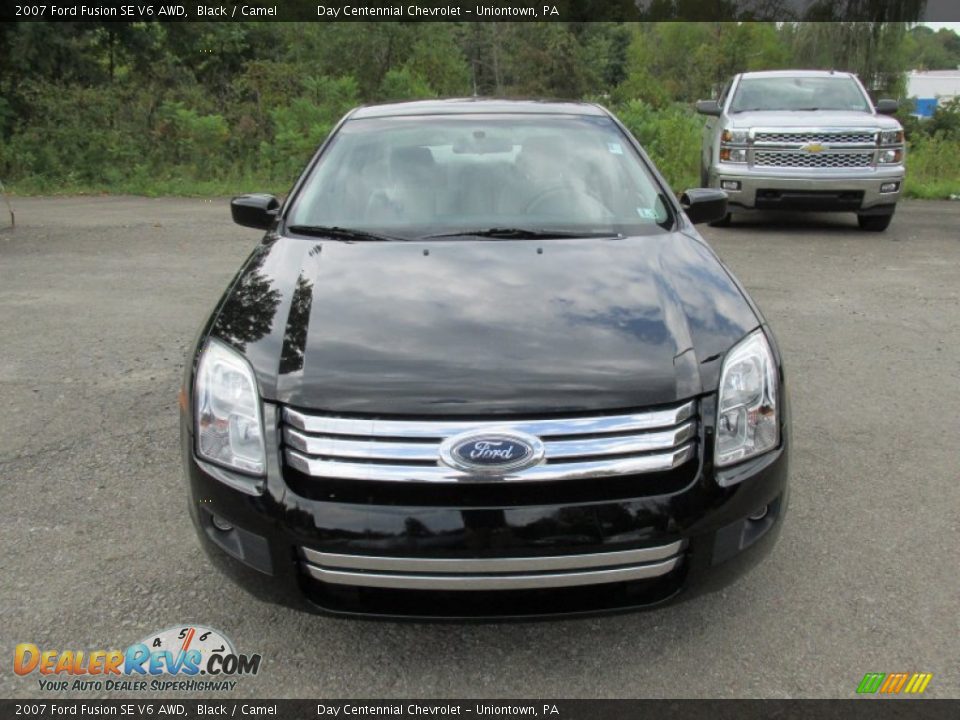 2007 Ford Fusion SE V6 AWD Black / Camel Photo #12