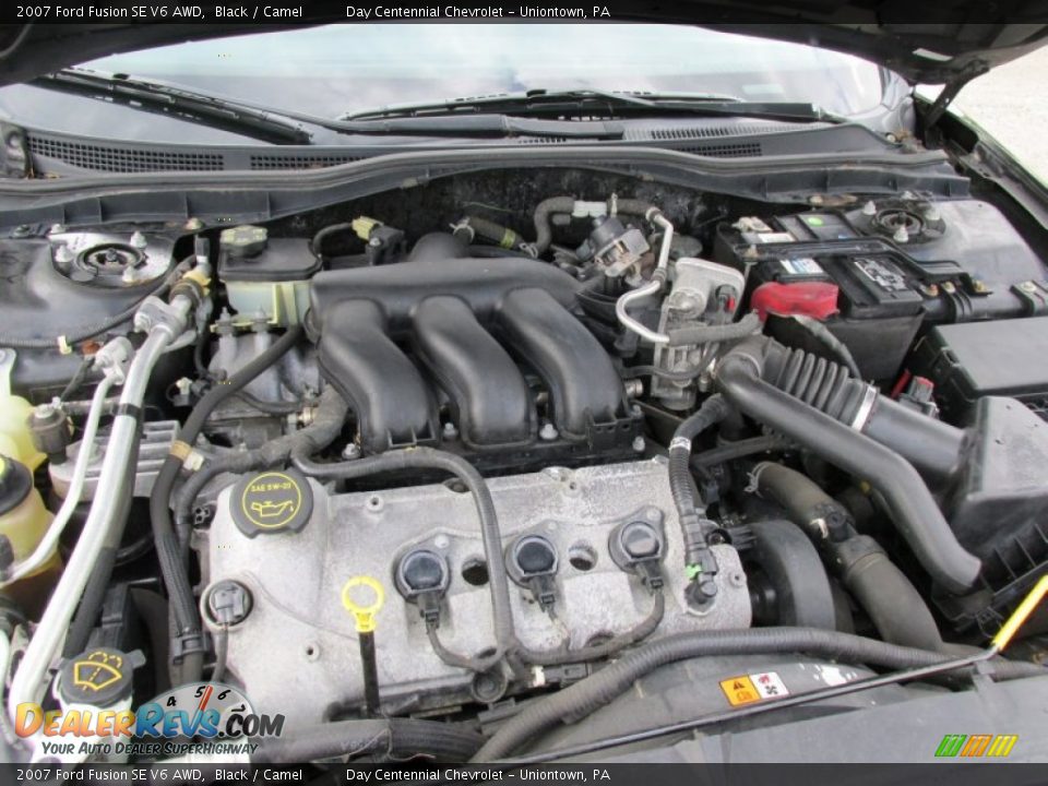 2007 Ford Fusion SE V6 AWD Black / Camel Photo #16