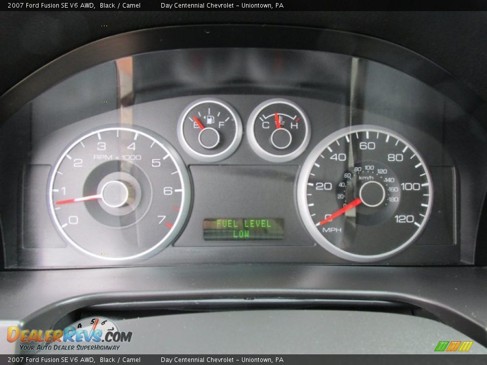 2007 Ford Fusion SE V6 AWD Black / Camel Photo #34