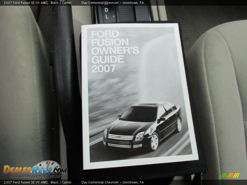 2007 Ford Fusion SE V6 AWD Black / Camel Photo #35