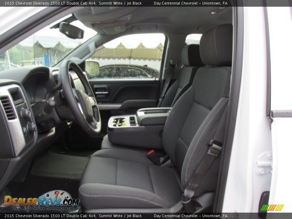 Jet Black Interior - 2015 Chevrolet Silverado 1500 LT Double Cab 4x4 Photo #13