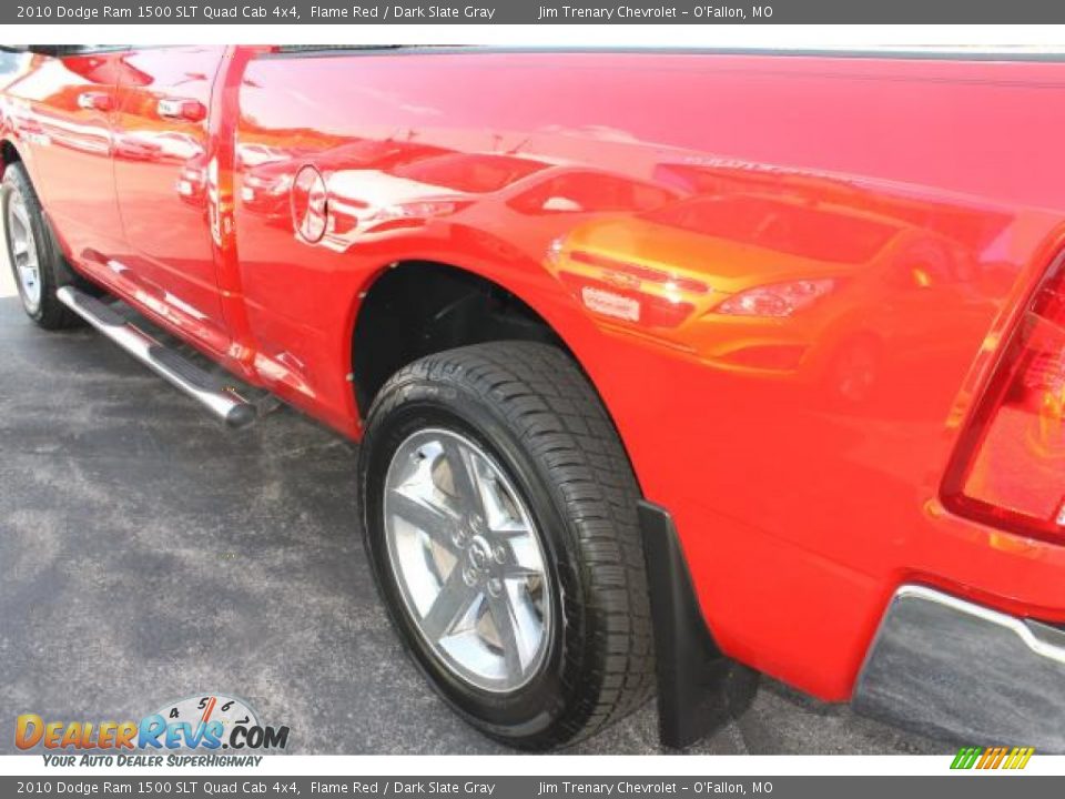 2010 Dodge Ram 1500 SLT Quad Cab 4x4 Flame Red / Dark Slate Gray Photo #4