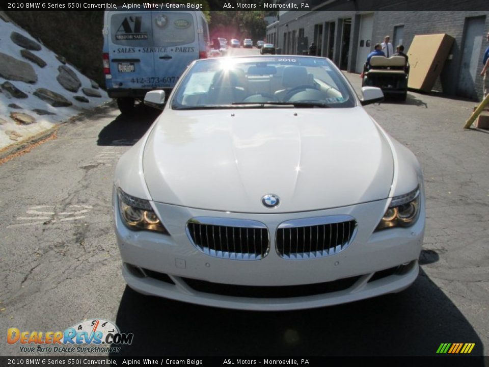 2010 BMW 6 Series 650i Convertible Alpine White / Cream Beige Photo #8