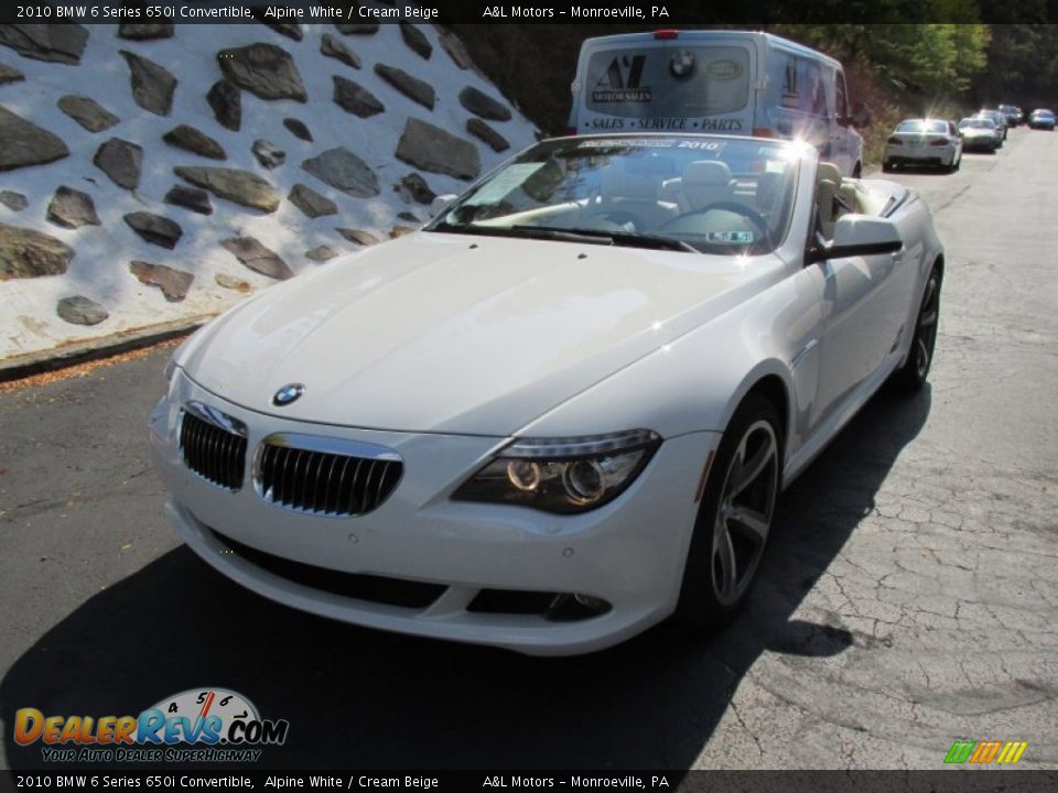 2010 BMW 6 Series 650i Convertible Alpine White / Cream Beige Photo #9