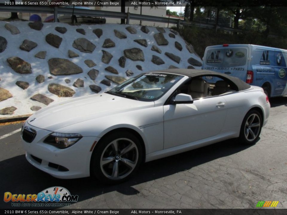 2010 BMW 6 Series 650i Convertible Alpine White / Cream Beige Photo #10