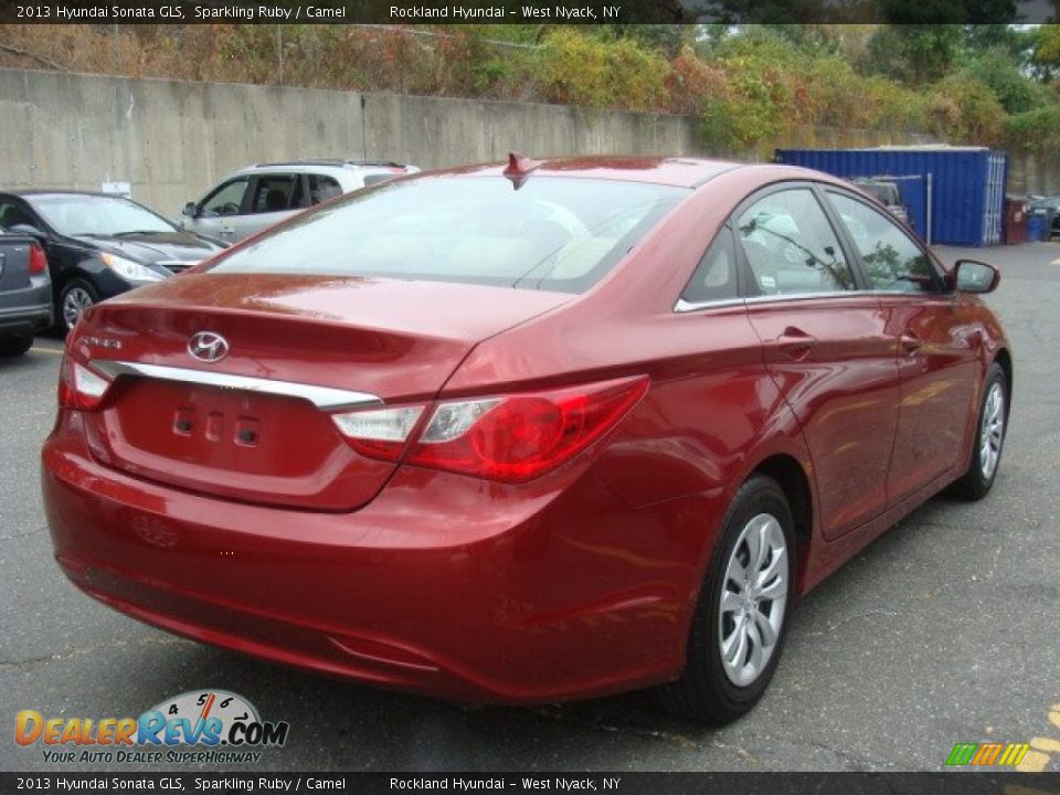 2013 Hyundai Sonata GLS Sparkling Ruby / Camel Photo #4
