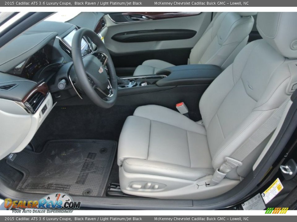 Light Platinum/Jet Black Interior - 2015 Cadillac ATS 3.6 Luxury Coupe Photo #8
