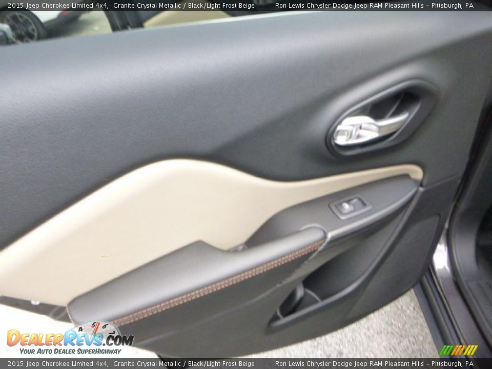 2015 Jeep Cherokee Limited 4x4 Granite Crystal Metallic / Black/Light Frost Beige Photo #13