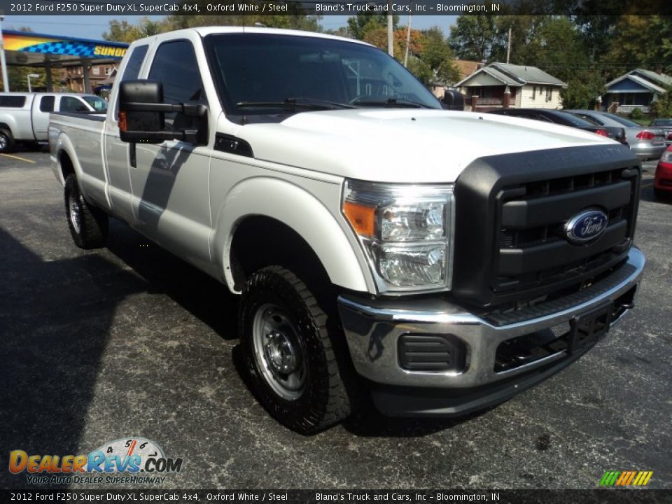 2012 Ford F250 Super Duty XL SuperCab 4x4 Oxford White / Steel Photo #4