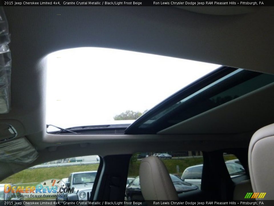 2015 Jeep Cherokee Limited 4x4 Granite Crystal Metallic / Black/Light Frost Beige Photo #15