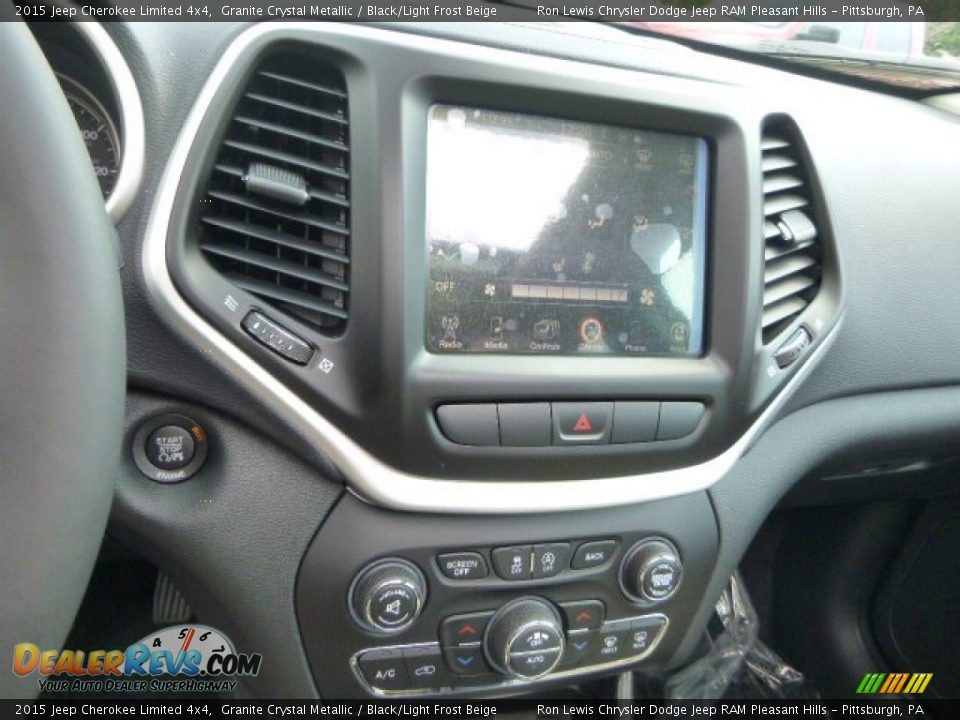 2015 Jeep Cherokee Limited 4x4 Granite Crystal Metallic / Black/Light Frost Beige Photo #18