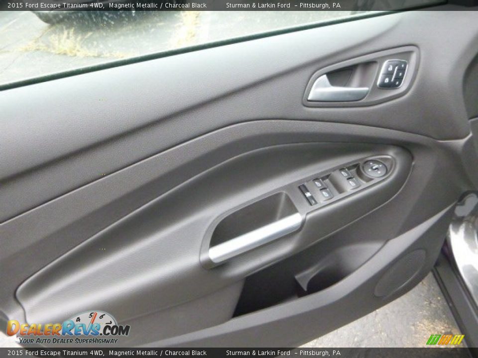 2015 Ford Escape Titanium 4WD Magnetic Metallic / Charcoal Black Photo #10