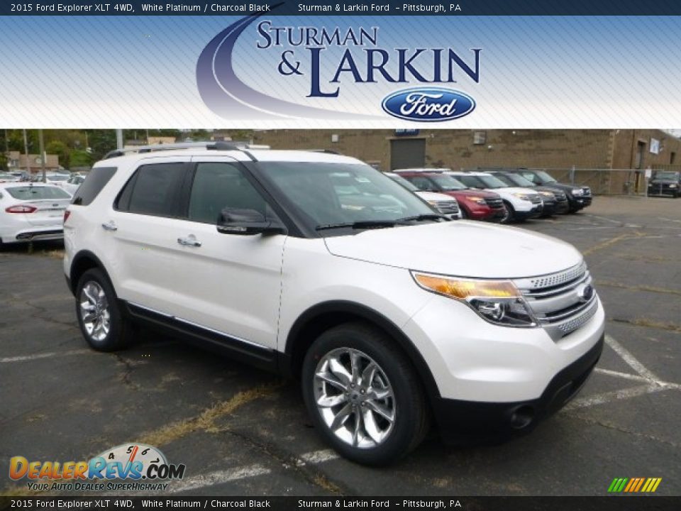 2015 Ford Explorer XLT 4WD White Platinum / Charcoal Black Photo #1