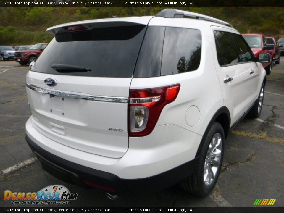 2015 Ford Explorer XLT 4WD White Platinum / Charcoal Black Photo #2