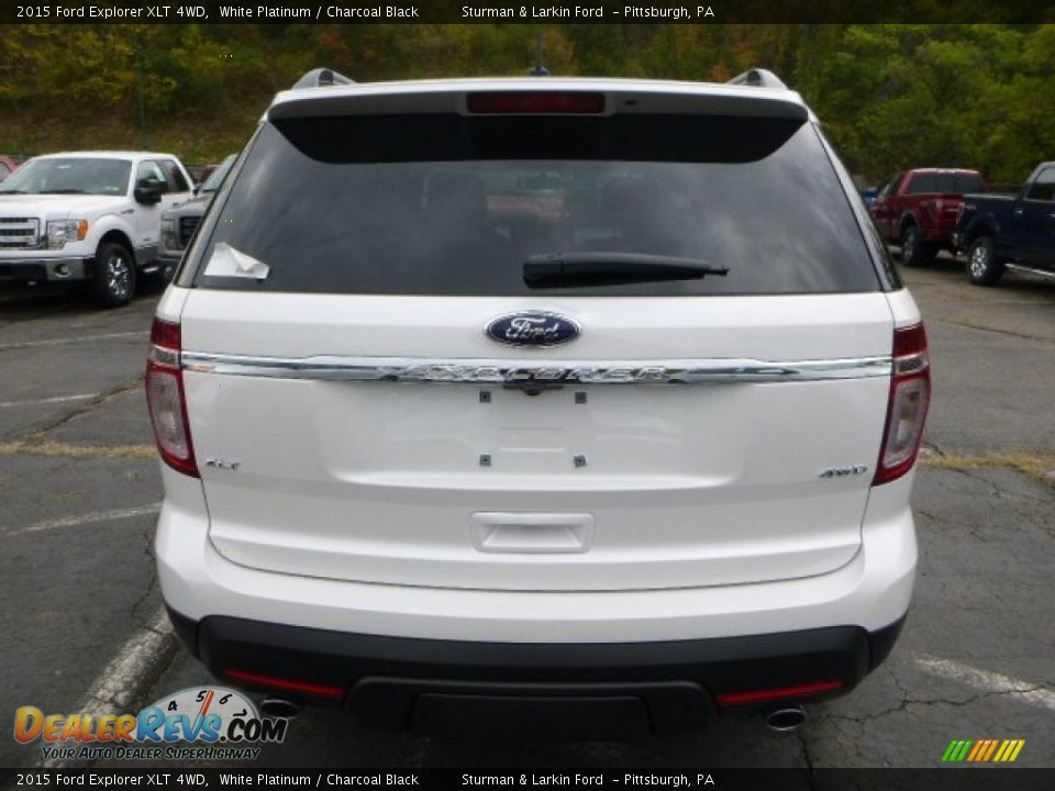 2015 Ford Explorer XLT 4WD White Platinum / Charcoal Black Photo #3