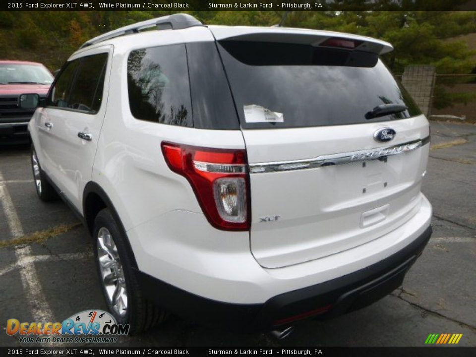 2015 Ford Explorer XLT 4WD White Platinum / Charcoal Black Photo #4