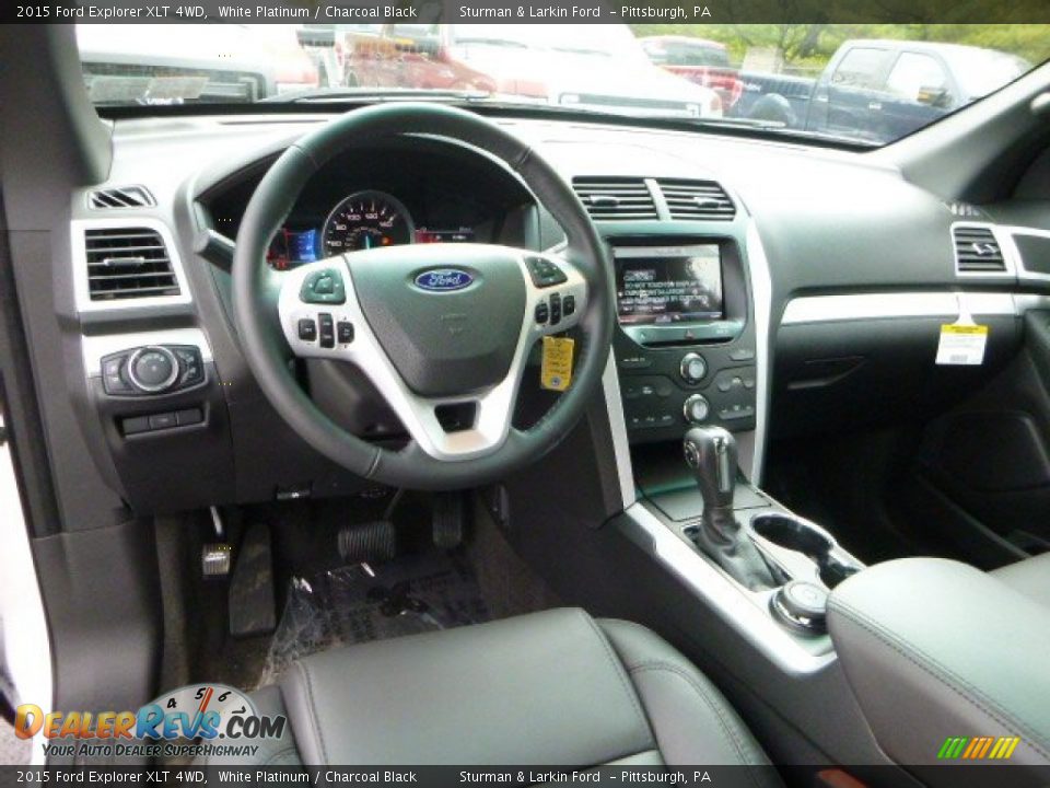 2015 Ford Explorer XLT 4WD White Platinum / Charcoal Black Photo #9