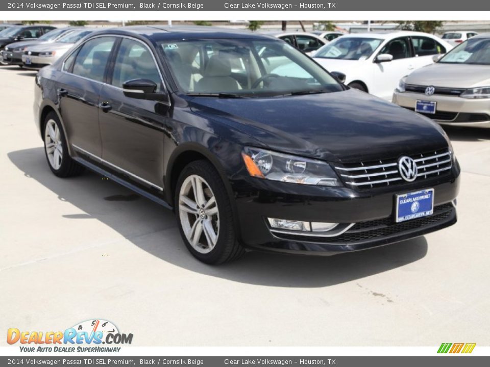 2014 Volkswagen Passat TDI SEL Premium Black / Cornsilk Beige Photo #1