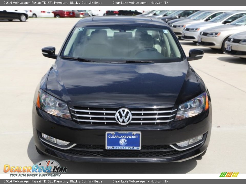 2014 Volkswagen Passat TDI SEL Premium Black / Cornsilk Beige Photo #2