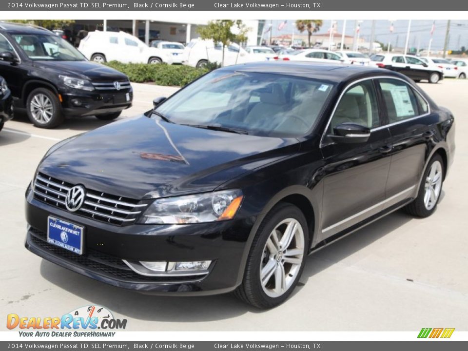 2014 Volkswagen Passat TDI SEL Premium Black / Cornsilk Beige Photo #3