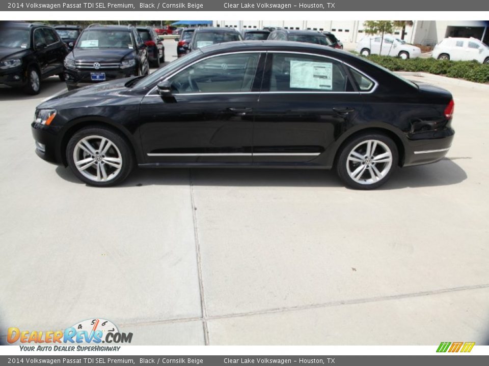 2014 Volkswagen Passat TDI SEL Premium Black / Cornsilk Beige Photo #4