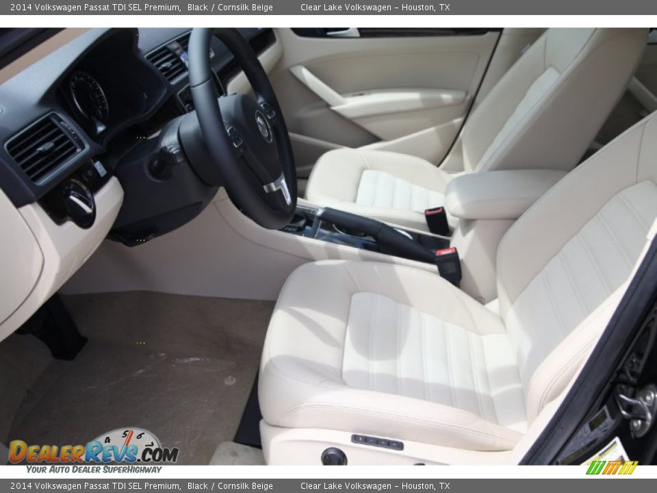 2014 Volkswagen Passat TDI SEL Premium Black / Cornsilk Beige Photo #10