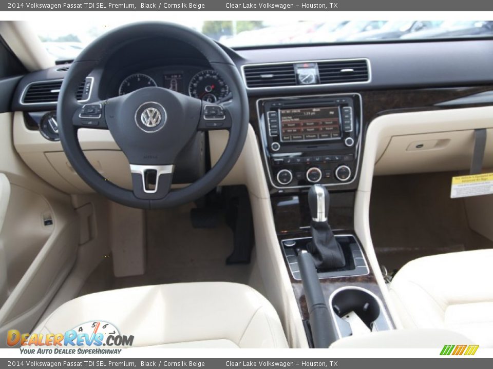 2014 Volkswagen Passat TDI SEL Premium Black / Cornsilk Beige Photo #24