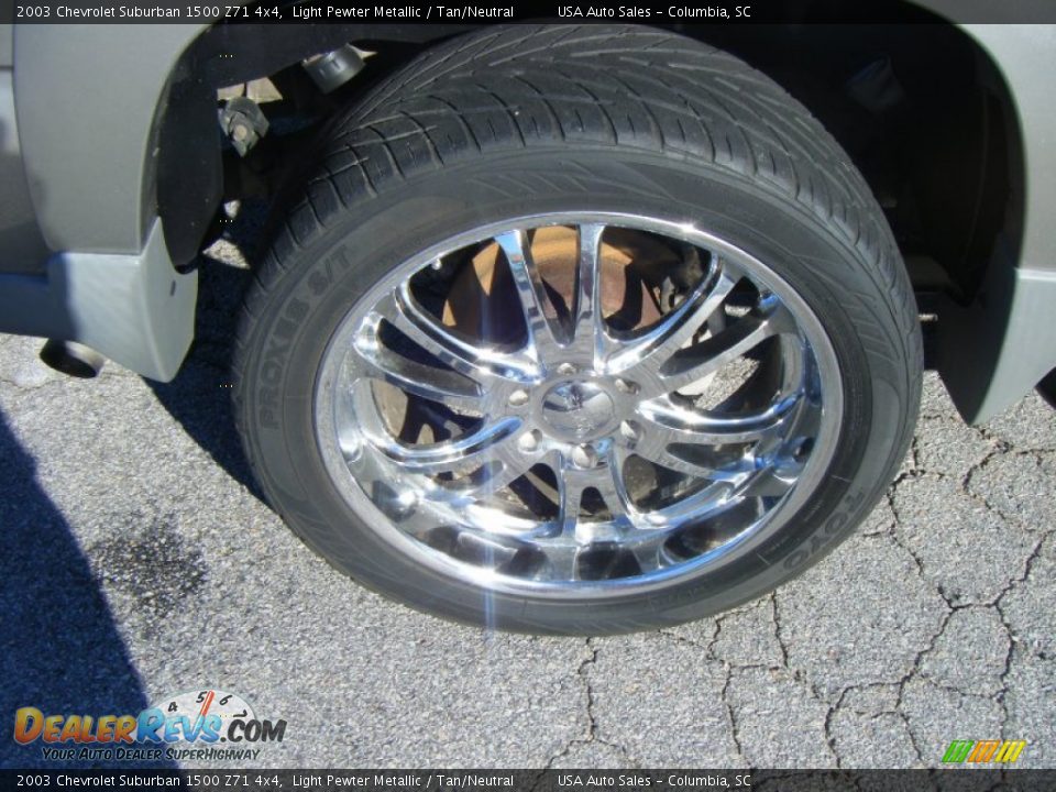 2003 Chevrolet Suburban 1500 Z71 4x4 Light Pewter Metallic / Tan/Neutral Photo #6