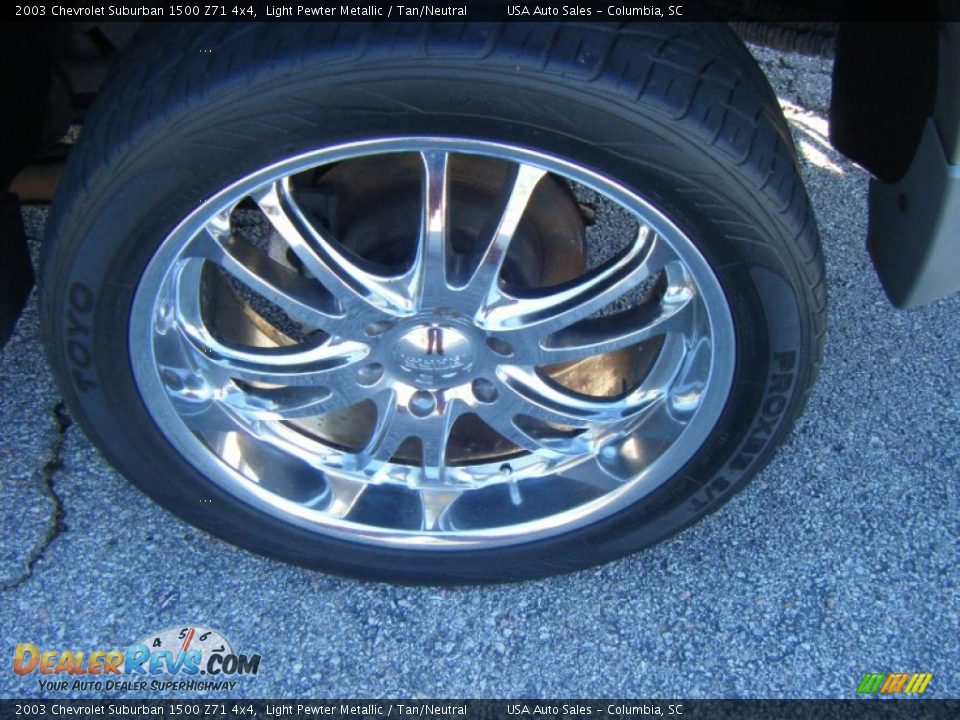 2003 Chevrolet Suburban 1500 Z71 4x4 Light Pewter Metallic / Tan/Neutral Photo #7