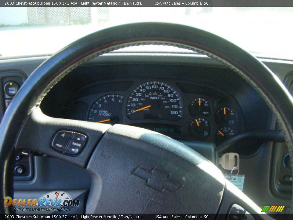 2003 Chevrolet Suburban 1500 Z71 4x4 Light Pewter Metallic / Tan/Neutral Photo #13