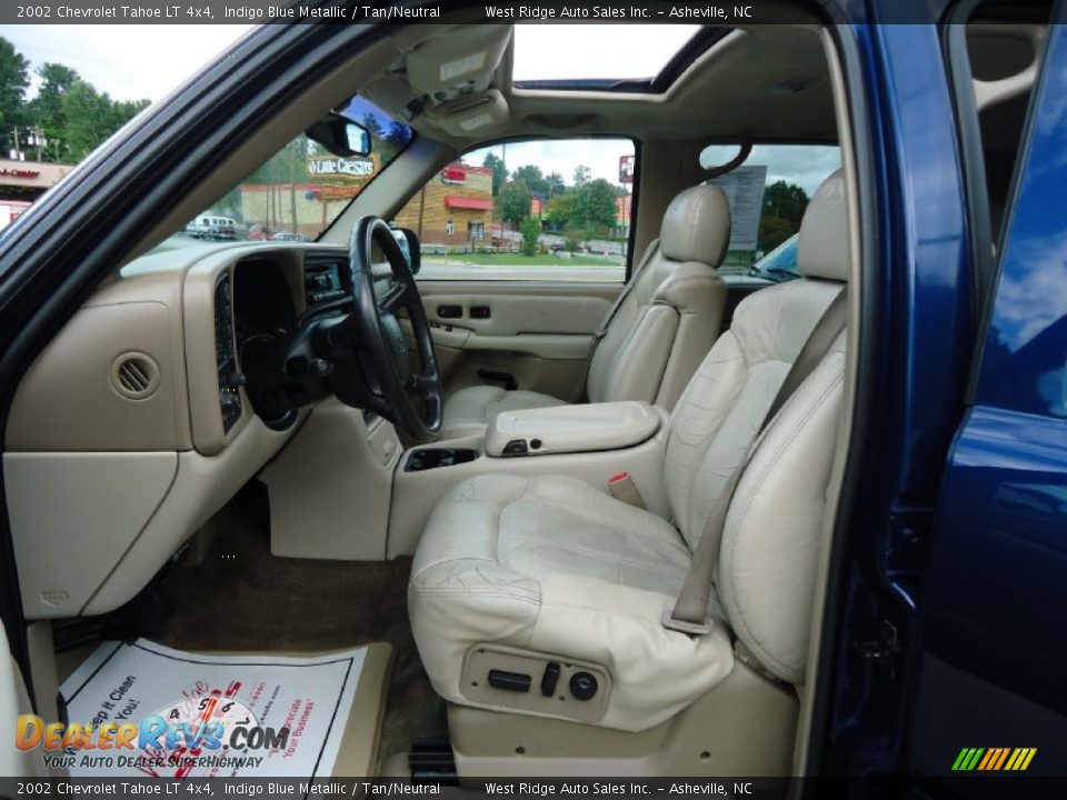 2002 Chevrolet Tahoe LT 4x4 Indigo Blue Metallic / Tan/Neutral Photo #8
