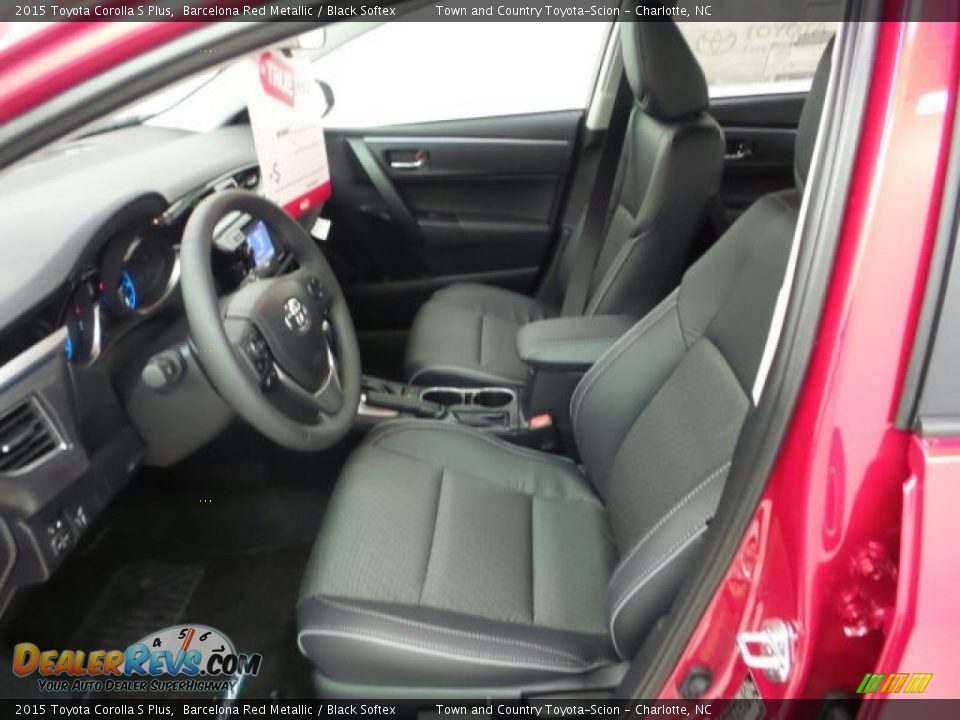 Black Softex Interior - 2015 Toyota Corolla S Plus Photo #13