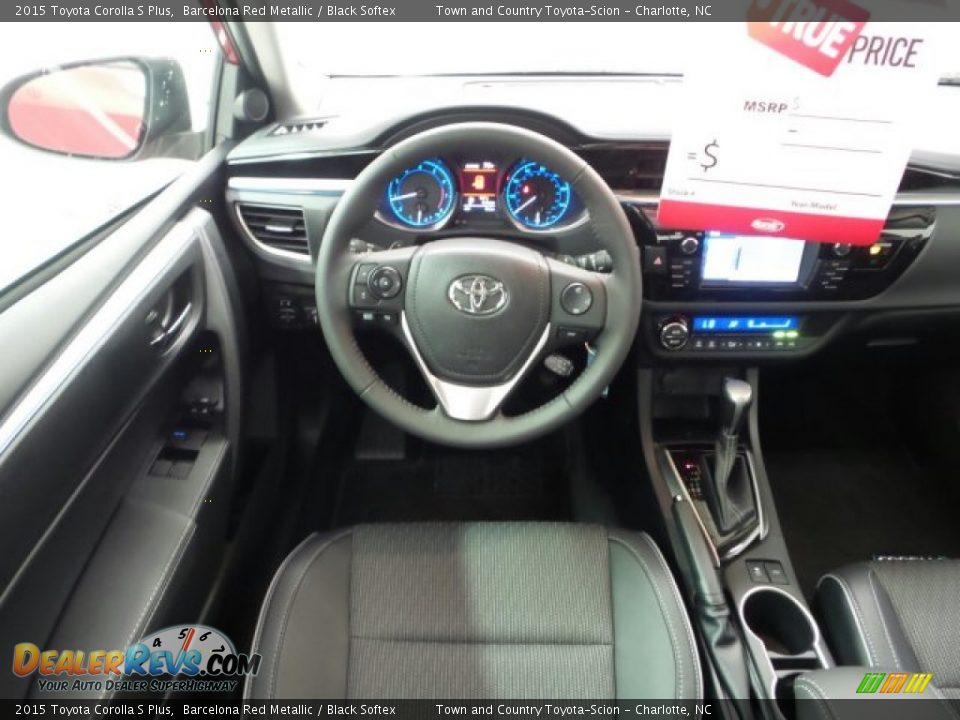 2015 Toyota Corolla S Plus Barcelona Red Metallic / Black Softex Photo #18