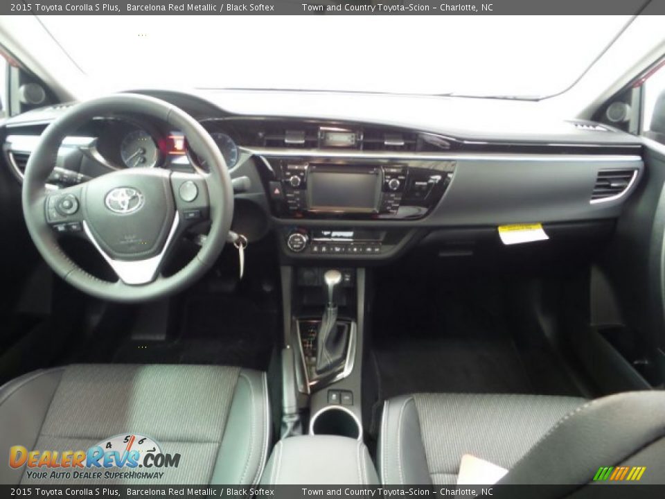 2015 Toyota Corolla S Plus Barcelona Red Metallic / Black Softex Photo #24