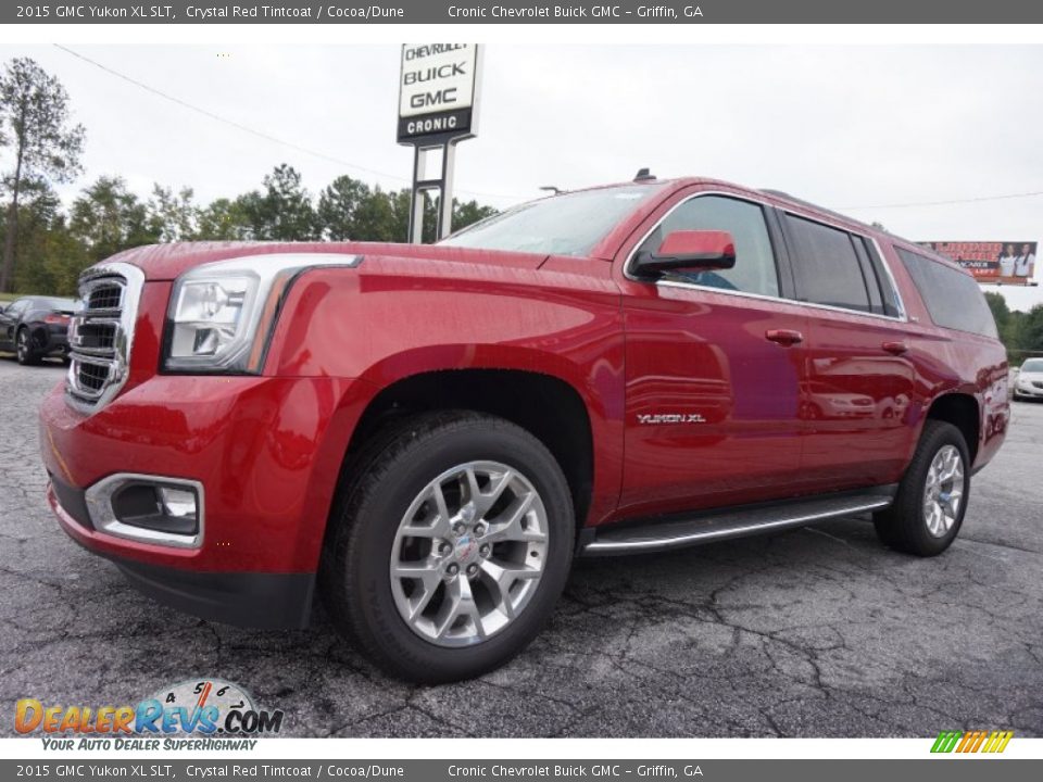 2015 GMC Yukon XL SLT Crystal Red Tintcoat / Cocoa/Dune Photo #3