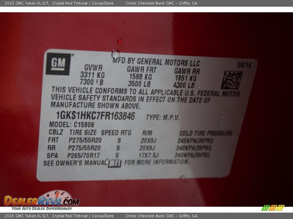 2015 GMC Yukon XL SLT Crystal Red Tintcoat / Cocoa/Dune Photo #19