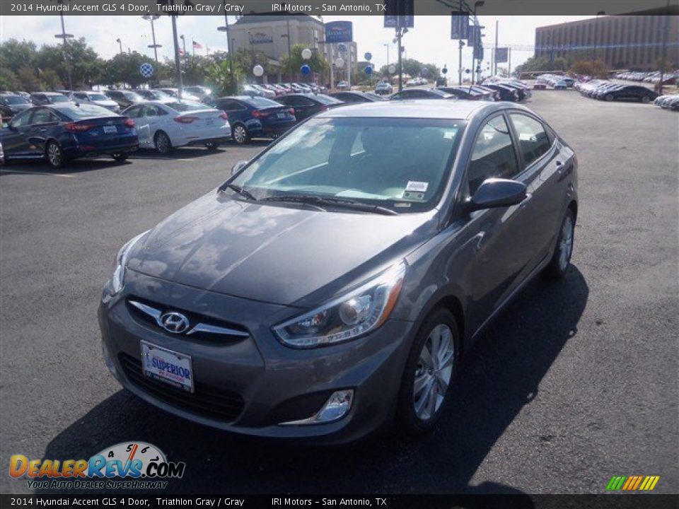 2014 Hyundai Accent GLS 4 Door Triathlon Gray / Gray Photo #1
